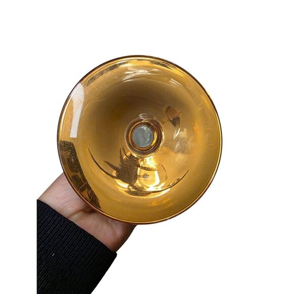 Gold-Trimmed Clear Glass Coupe Cocktail Glasses Set Of 2 - Picture 12 of 16